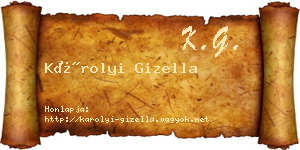 Károlyi Gizella névjegykártya