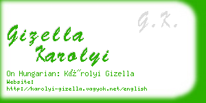 gizella karolyi business card